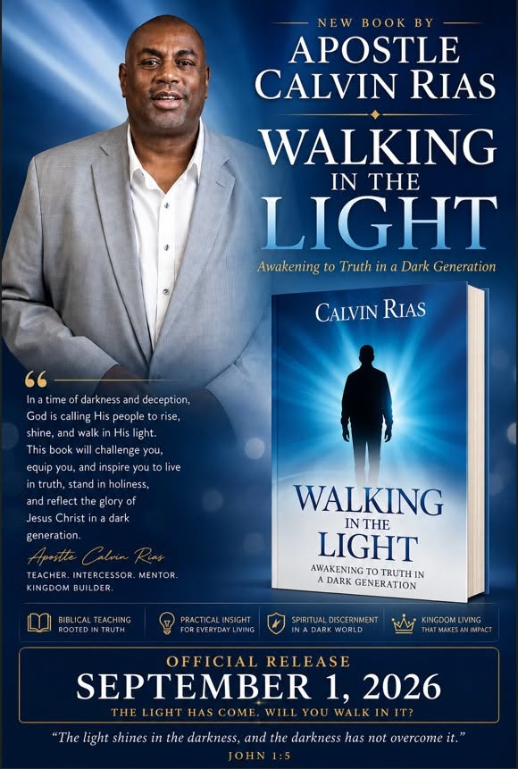 Walking in the Light by Apostle Calvin Rias book cover