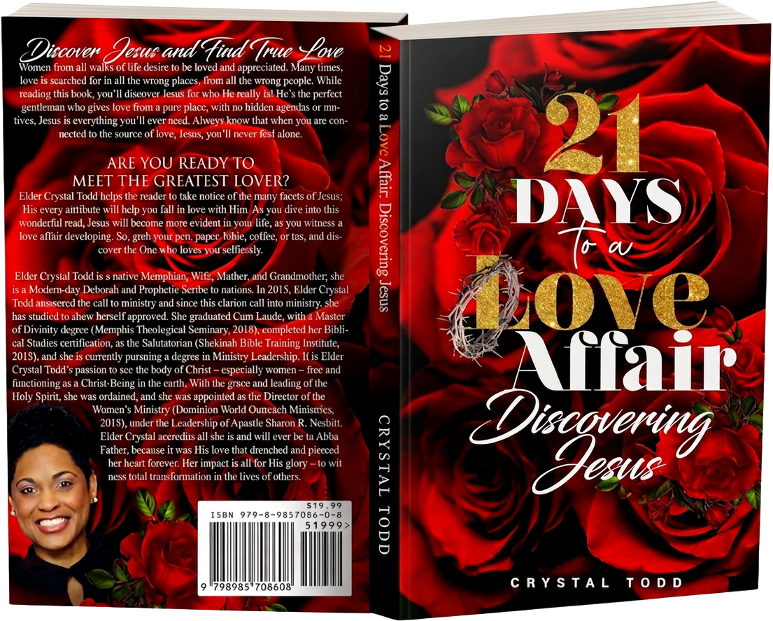 21 Days to a Love Affair Discovering Jesus book mockup by Dr. Crystal Todd